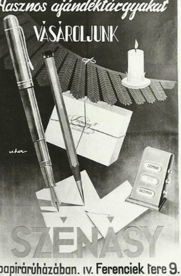 Szénásy Béla papírkereskedés plakát